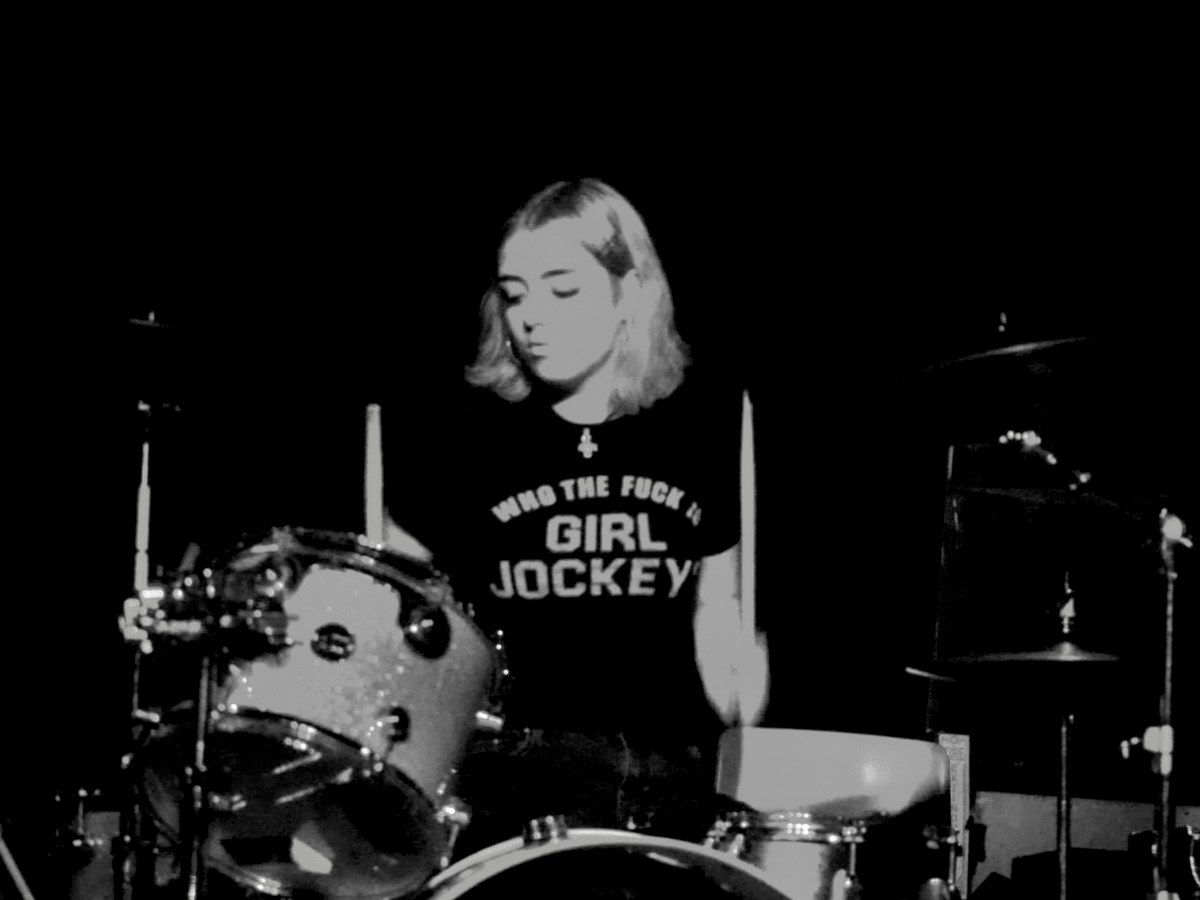 Payton Katz playing drums